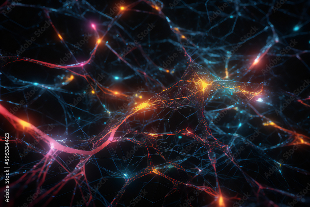 AI network for the future of machine learning: a brain-shaped processor, interconnected neural pathways, and neon accents for top-tier artificial intelligence technology AI network for the future of machine learning: a brain-shaped processor, interconnected neural pathways, and neon accents for top-tier artificial intelligence technology