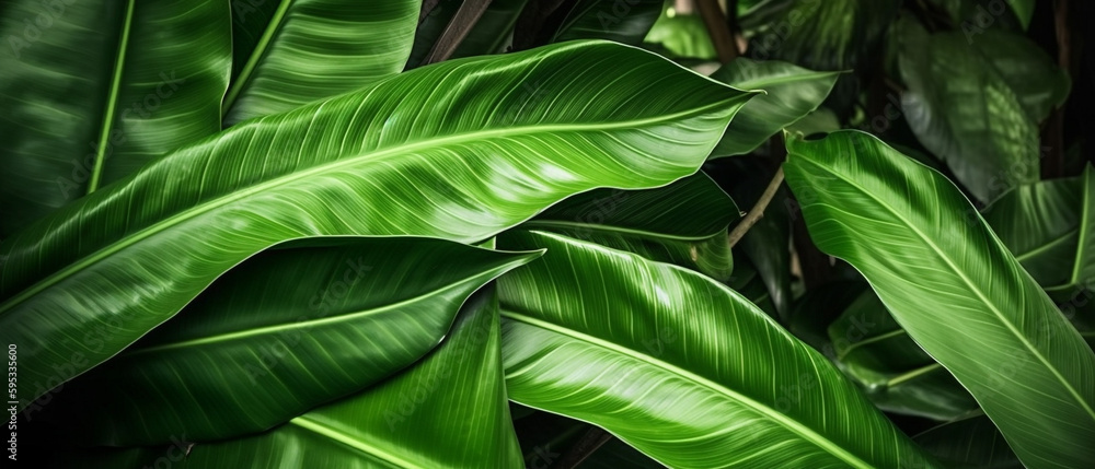 Tropical plant background with green leaves Tropical plant background with green leaves