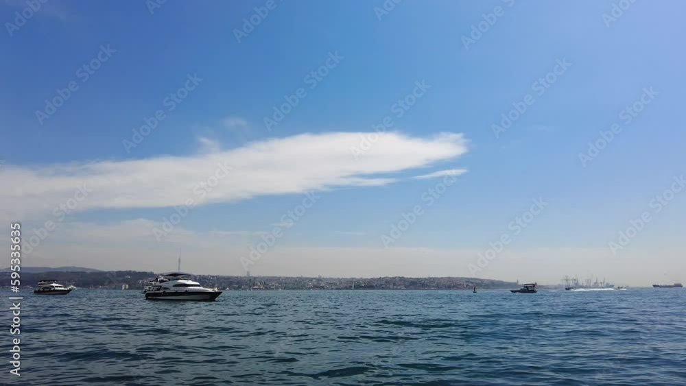 Sea port cruise ships sail seagulls flying Sea port cruise ships sail seagulls flying
