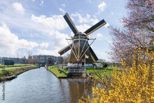 Windmill in the polder Westbroek in Oud-Zuilen in the Netherlands.