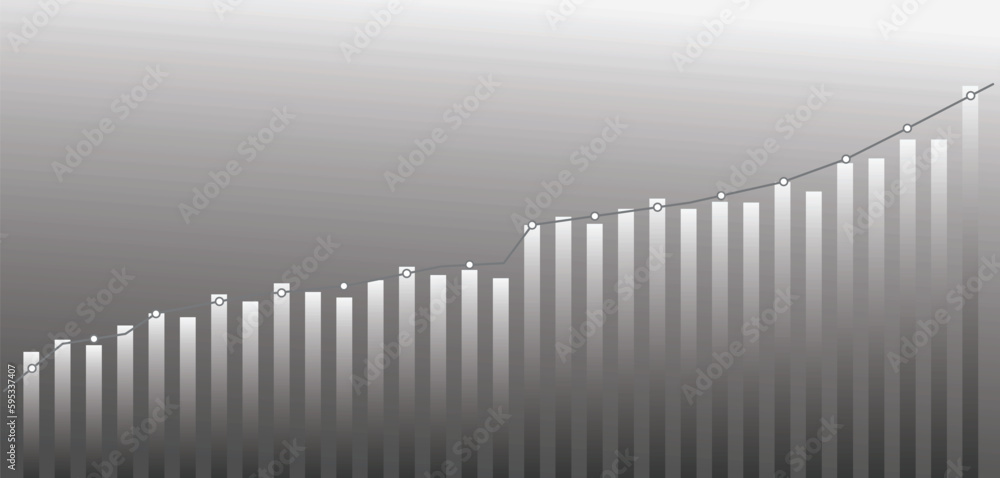 Grey business graph. vector illustration Grey business graph. vector illustration