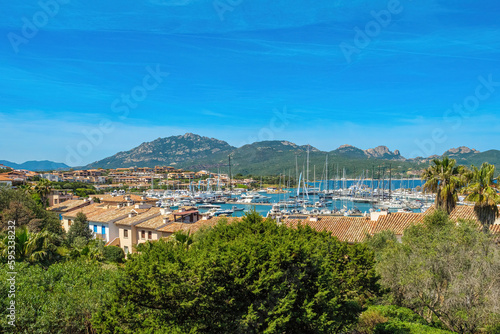 A view of the boats in Porto Rotondo Marina