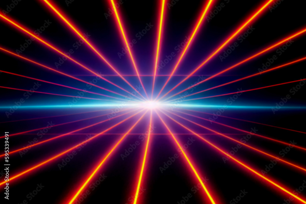 Neon lights retro cyberpunk lasers and light overlays isolated on black background Neon lights retro cyberpunk lasers and light overlays isolated on black background