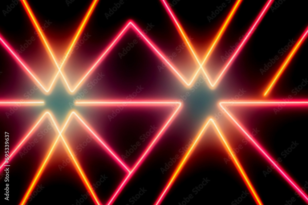 Neon lights retro cyberpunk lasers and light overlays isolated on black background Neon lights retro cyberpunk lasers and light overlays isolated on black background