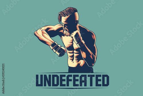 MMA Fighter Throwing Elbow Strike