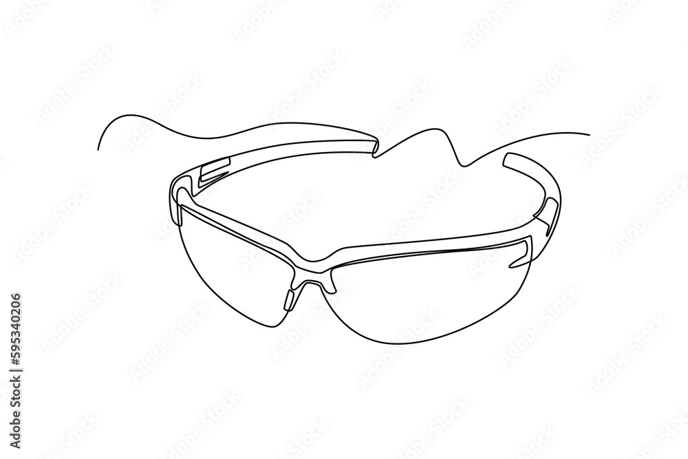 Single one line drawing bicycle glasses. World bicycle day concept. Continuous line draw design graphic vector illustration. Single one line drawing bicycle glasses. World bicycle day concept. Continuous line draw design graphic vector illustration.