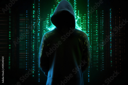 Faceless hacker in the dark hoodie  advanced cybersecurity for minimizing the impact of their cyber attacks