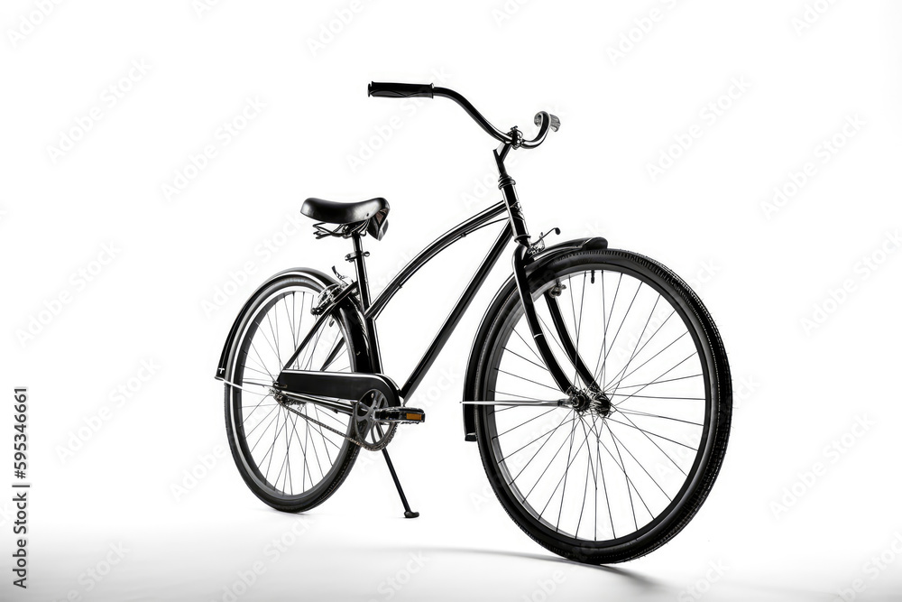 Fototapeta premium Bicycle On White Background. Generative AI