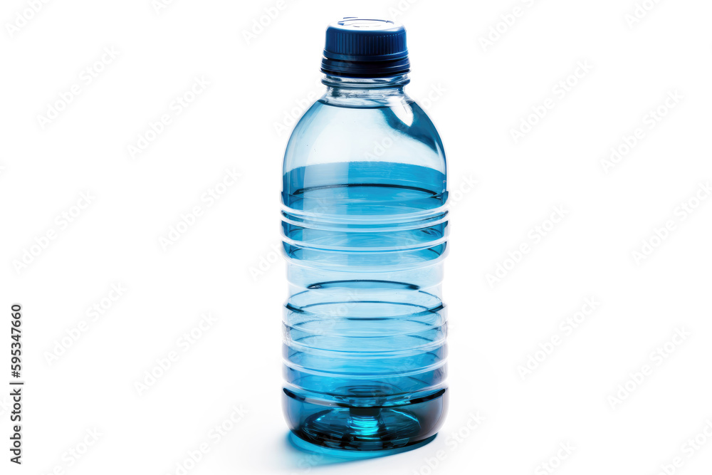 Water Bottle On White Background. Mock Up. Generative AI Water Bottle On White Background. Mock Up. Generative AI