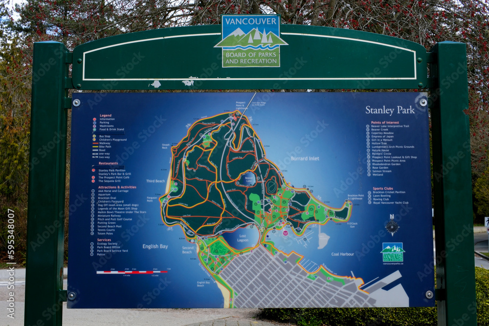 stanley park map Beautiful harbour, port, marina, haven, sailing boats