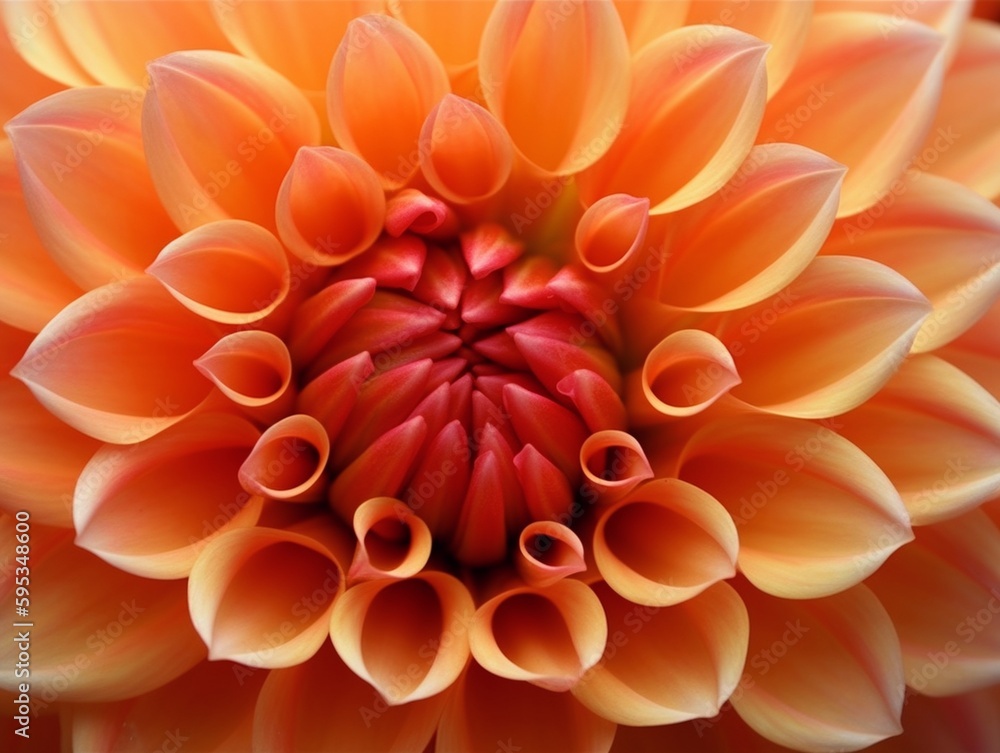 Orange dahlia flower close-up. Floral background. Orange dahlia flower close-up. Floral background.