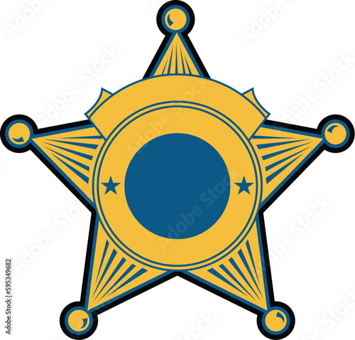 Vector illustration of sheriff badge