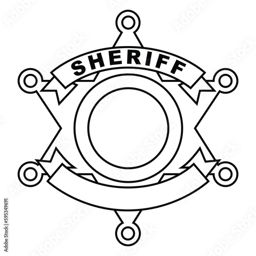Vector illustration of sheriff badge