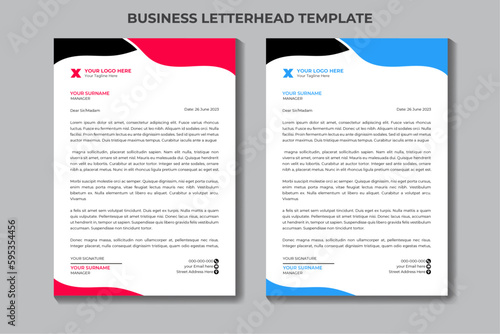 Modern business letterhead template design