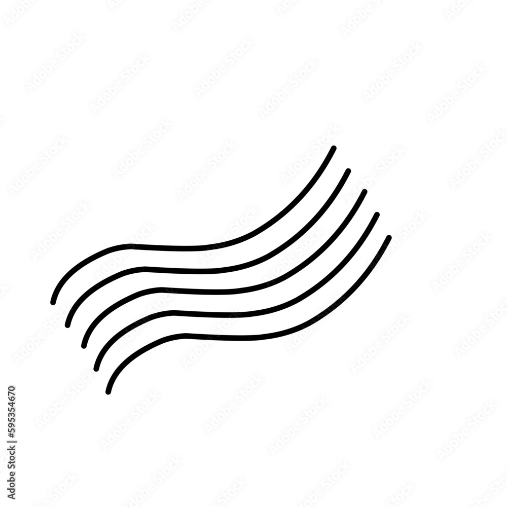 abstrack black curve doodle