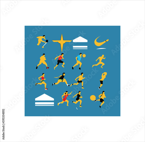  Avatar sports icon vector art.