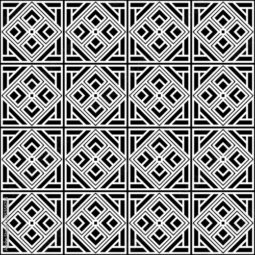 Vector seamless models. Modern stylish texture. Composition from regularly repeating geometrical element. Monochrome, simple. Vector illustrations.