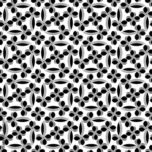 Vector seamless models. Modern stylish texture. Composition from regularly repeating geometrical element. Monochrome, simple. Vector illustrations.