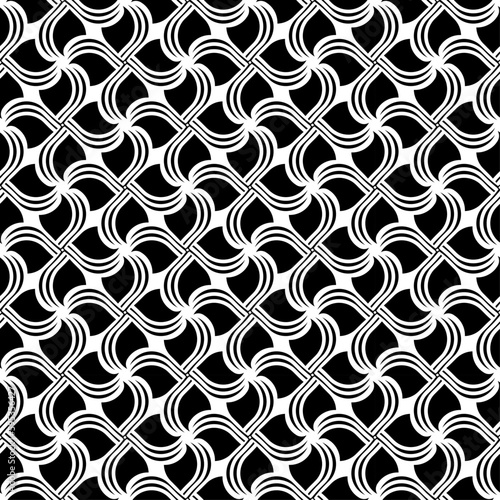 Vector seamless models. Modern stylish texture. Composition from regularly repeating geometrical element. Monochrome, simple. Vector illustrations.