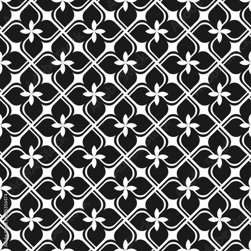 Vector seamless models. Modern stylish texture. Composition from regularly repeating geometrical element. Monochrome, simple. Vector illustrations.