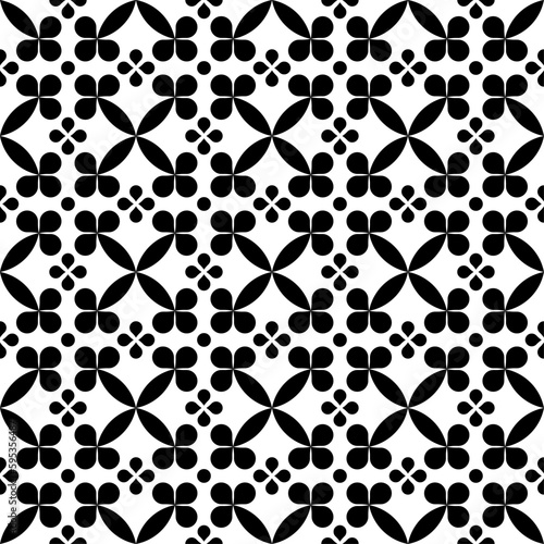 Vector seamless models. Modern stylish texture. Composition from regularly repeating geometrical element. Monochrome, simple. Vector illustrations.