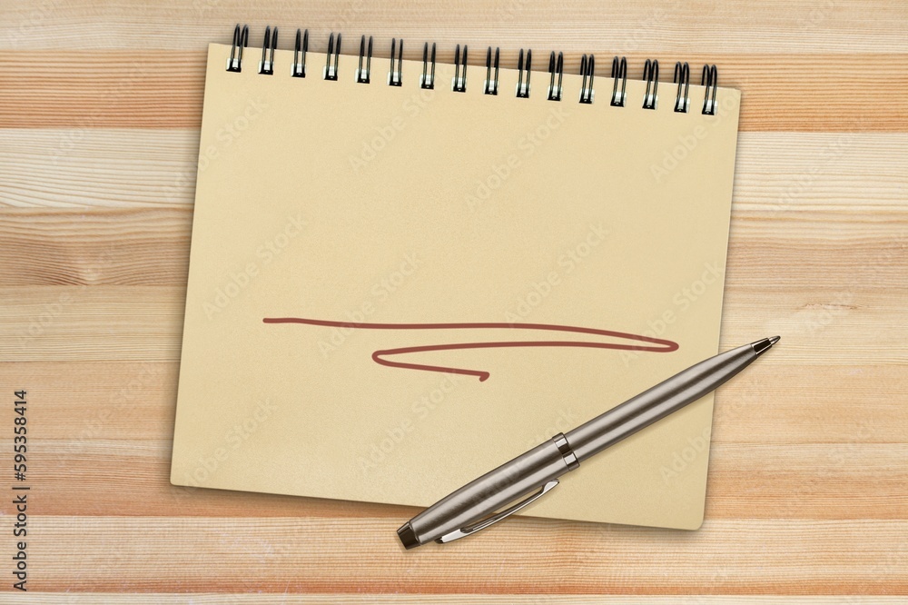 Inspirational reminder concept, notebook on desk Inspirational reminder concept, notebook on desk
