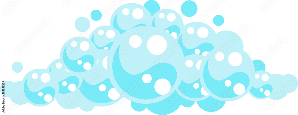 Soap foam bubbles. Cartoon bath suds of shampoo. Soap foam bubbles. Cartoon bath suds of shampoo.