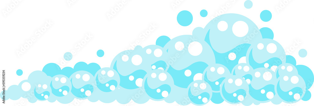 Soap foam bubbles. Cartoon bath suds of shampoo. Soap foam bubbles. Cartoon bath suds of shampoo.