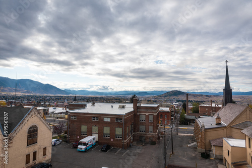 Roof Top View of Historic Butte, Montana