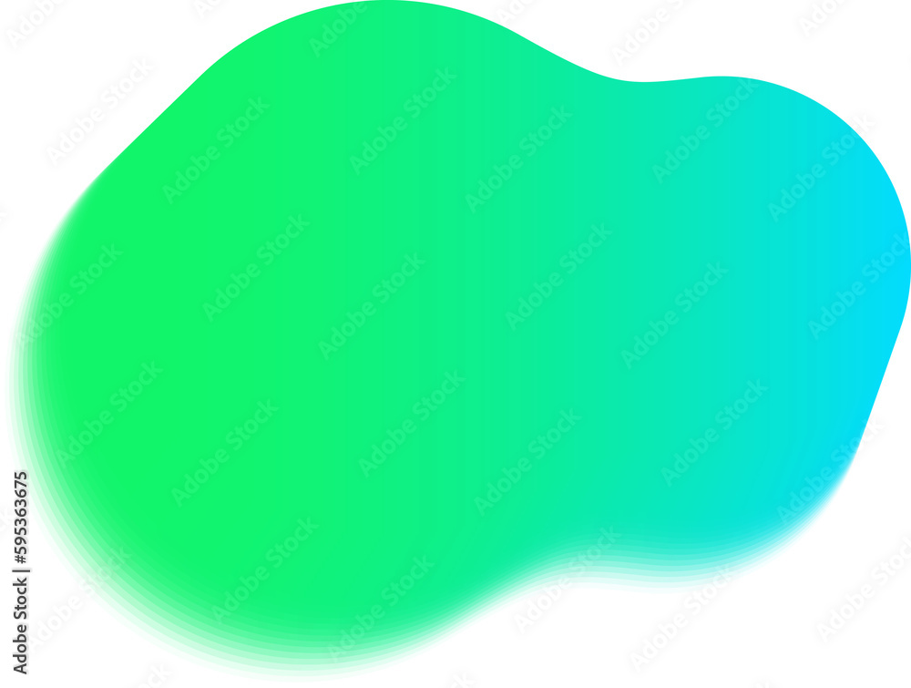 Blurred gradient shape. Abstract fluid neon background. Liquid holographic iridescent blob. Geometric trendy y2k element