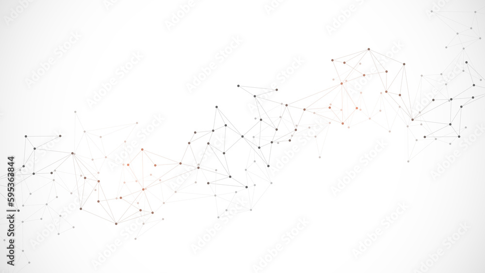 Minimalistic design with connecting the dots and lines. Abstract geometric background of science and technology concept Minimalistic design with connecting the dots and lines. Abstract geometric background of science and technology concept