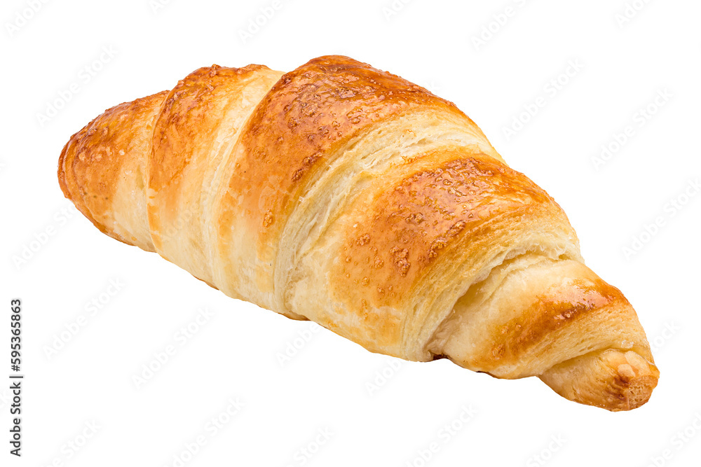 croissant, isolated on white background, full depth of field