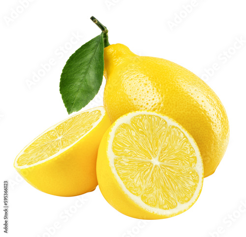 Lemon isolated on white background, full depth of field