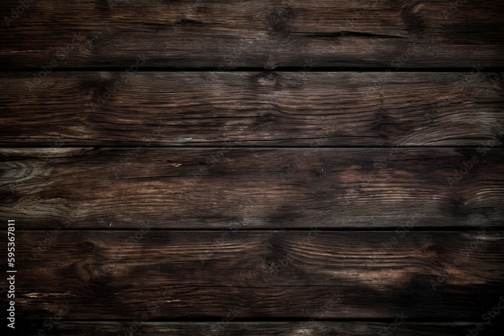 Obraz premium Old grunge dark textured wooden background generative ai