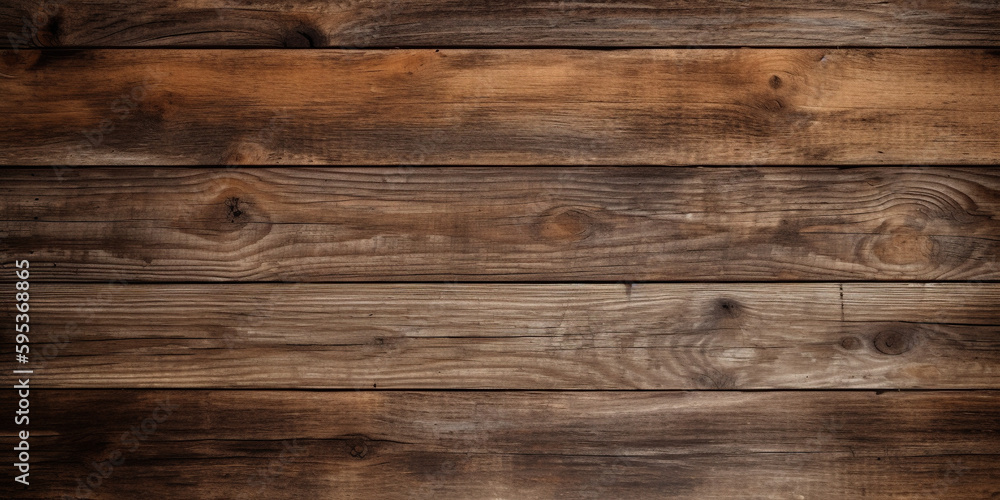Naklejka premium Old grunge dark textured wooden background generative ai