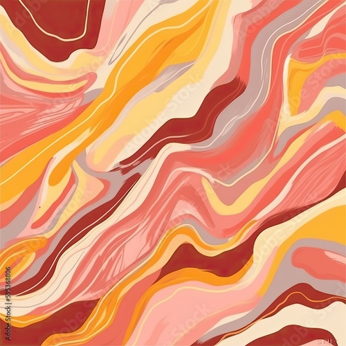 Retro Groovy Burst. Summer and Carnival Backdrop with Vibrant Strokes. Generative AI