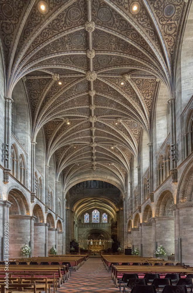 Hereford Cathedral magfificent artistic ceiling