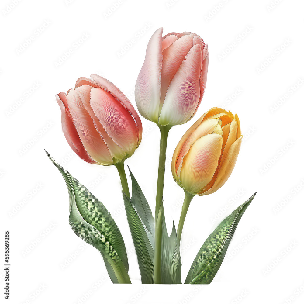 tulip flowers colorful isolated on white tulip flowers colorful isolated on white