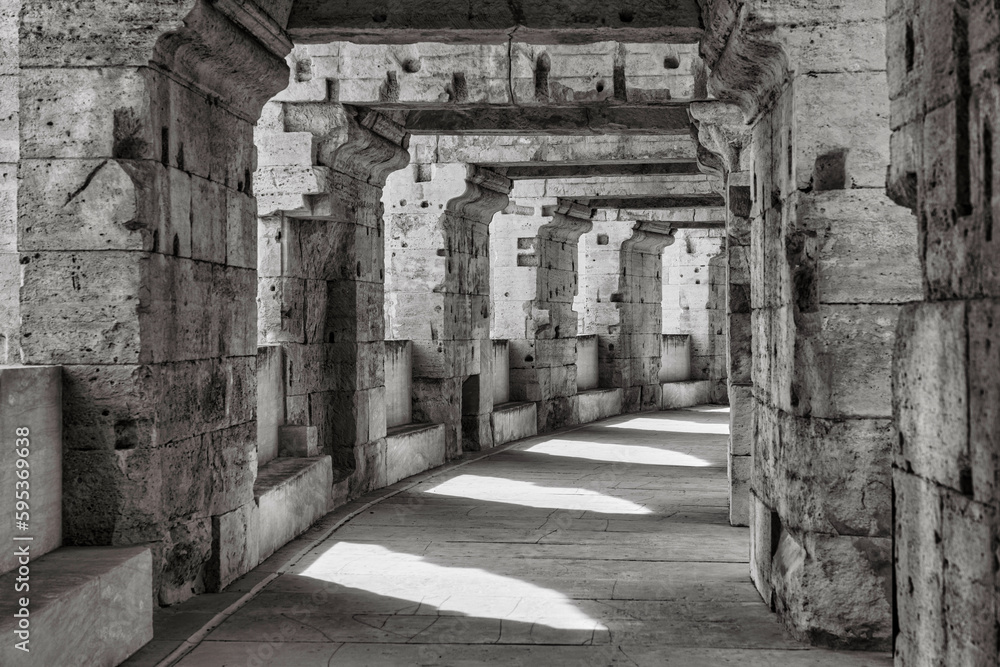 Ancient Roman ruins in Arles, France Ancient Roman ruins in Arles, France