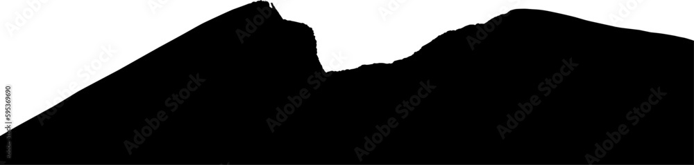 Fototapeta premium Snowdonia Nantlle Ridge silhouette