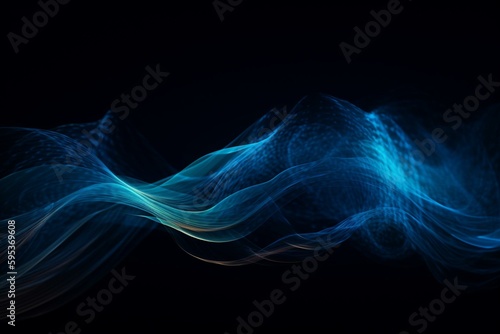 Abstract blue lines background for design projects. Generative AI