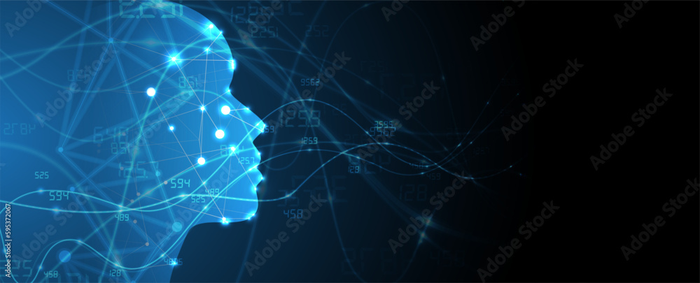 Artificial intelligence. Technology web background. Virtual concept Artificial intelligence. Technology web background. Virtual concept