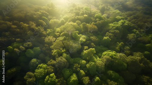 green forest made with Generative AI