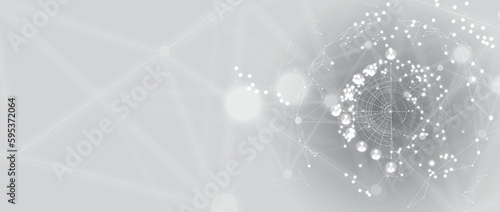 Artificial intelligence. Technology web background. Virtual concept