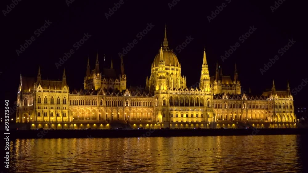 Close up Parliament in Budapest Hungary beautiful landmark European architecture lighting illuminate at Danube river night view Close up Parliament in Budapest Hungary beautiful landmark European architecture lighting illuminate at Danube river night view