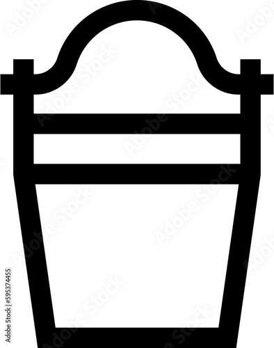 Transparent Bucket icon. Bucket isolated on transparent background.