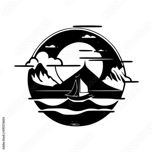 Sea - High Quality Vector Logo - Vector illustration ideal for T-shirt graphic