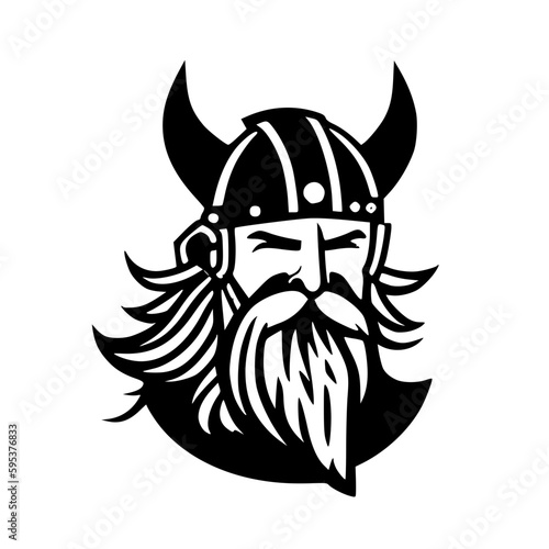 Viking - Minimalist and Flat Logo - Vector illustration