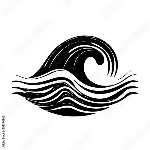 Waves - High Quality Vector Logo - Vector illustration ideal for T-shirt graphic