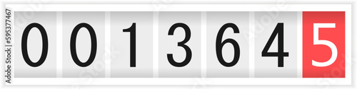 Numerical counter, vector display with numbers